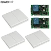QIACHIP-Interruptor de Control remoto inalámbrico, Panel de pared de 2 canales, receptor de relé RF + RF 433 Mhz 86, 110V, 220V, 1CH, 433 Mhz ► Foto 1/6