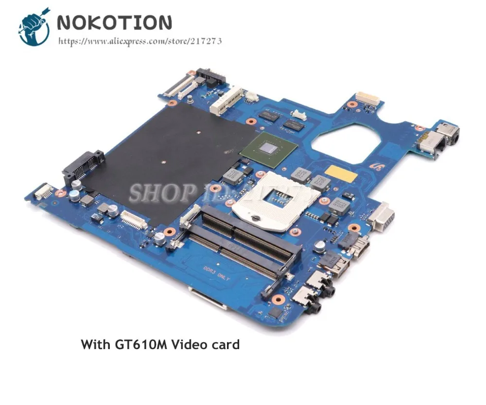 NOKOTION материнская плата для ноутбука Samsung NP300 NP300E NP300E4C HM77 DDR3 GT610M с процессором