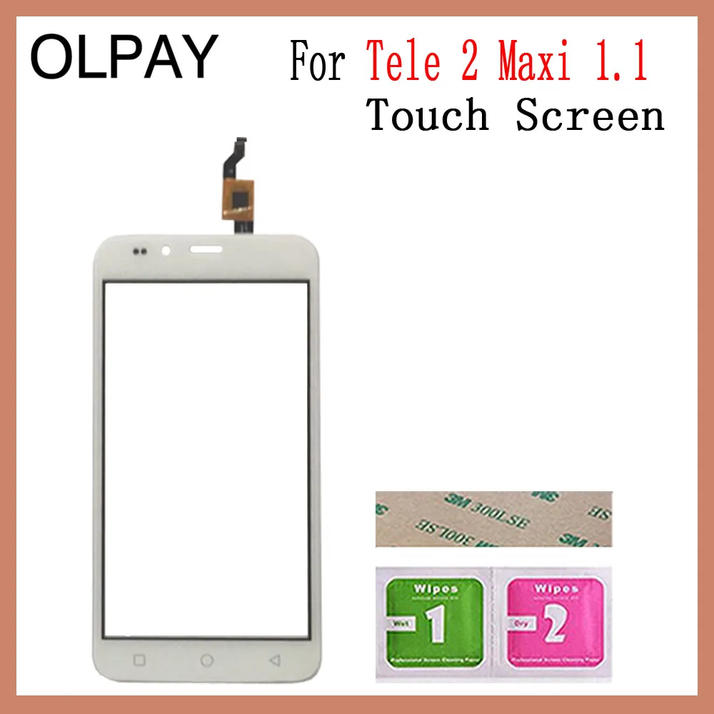 OLPAY 5,0 ''мобильный телефон для Tele 2 Tele2 Maxi 1,1 сенсорный экран стекло дигитайзер панель объектив сенсор инструменты Бесплатный клей+ салфетки