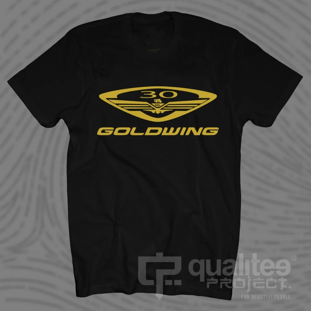 

New Goldwing 30 Years Anniversary Logo Motorcycle Summer Fashion Teen Male Short Sleeve Pattern O-Neck Hipster T-Shirt Custom