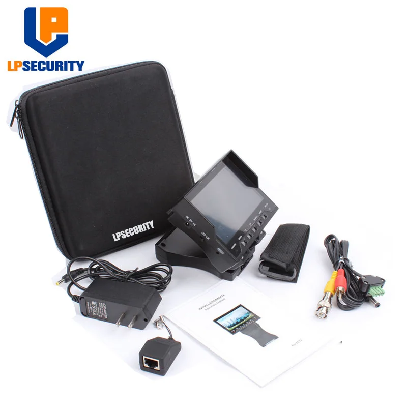 LPSECURITY 4,3 "аудио-видео безопасности CCTV Камера наручные Складная Тестер 12 V Выход RJ45 cabletest монитор