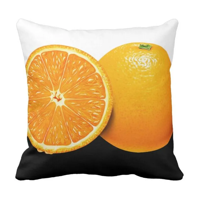 Orange Slice Black and White Throw Pillow casepillow casethrow pillow caseswhite pillow case