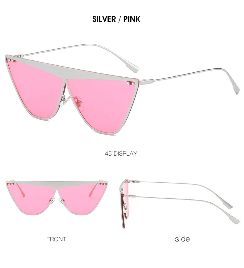 JackJad 2020 модные стильные солнцезащитные очки с кошачьим глазом для женщин уникальный дизайн с заклепками UV400 Солнцезащитные очки Oculos De Sol 58126