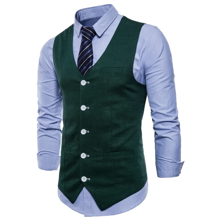 British Style Men Orange Vest Candy Colors Casual Slim V-neck Sleeveless Blazer Cute Waistcoat Plus Size 3xl 4xl Men Suit Vest