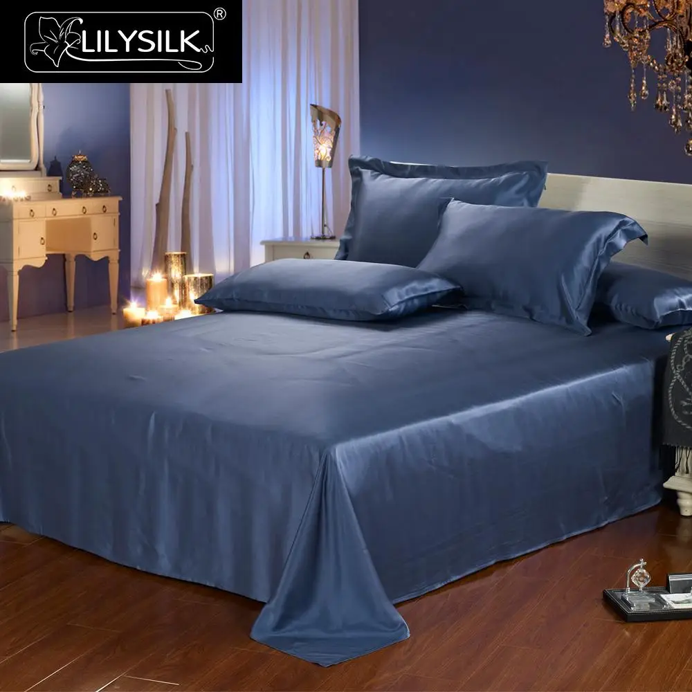 1000-ocean-blue-22-momme-seamless-silk-flat-sheets