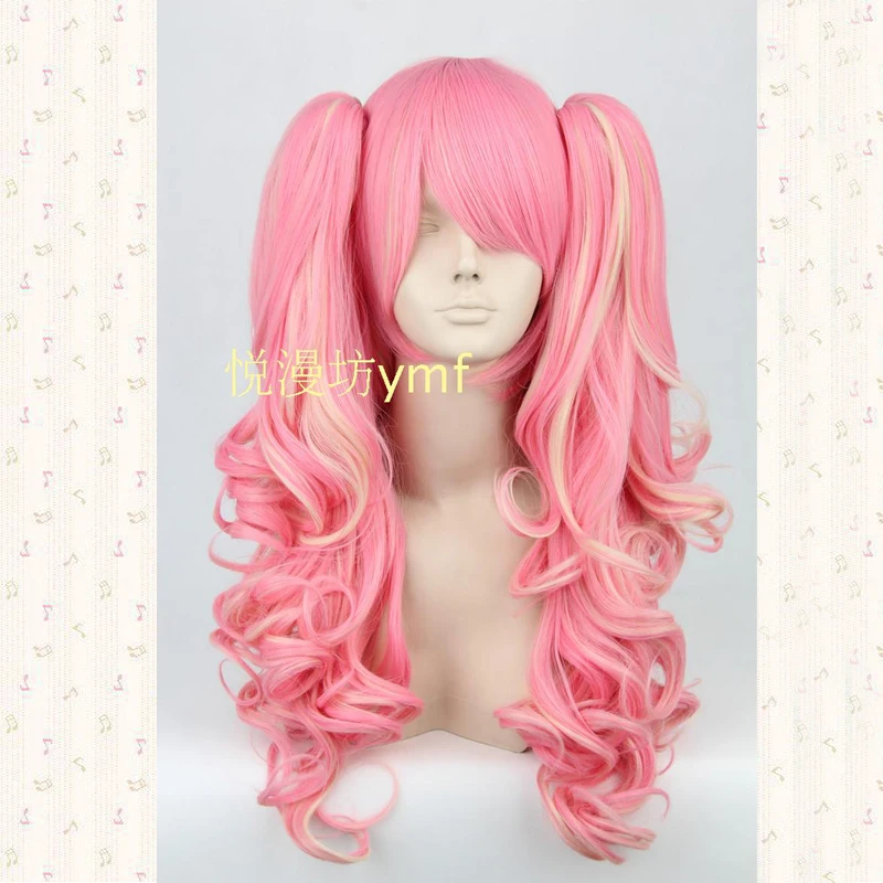 

Lolita Wigs 65cm Wavy Pink Mix Blonde Long Synthetic Costume Wigs Halloween Women's Cosplay Wigs + Wig Cap