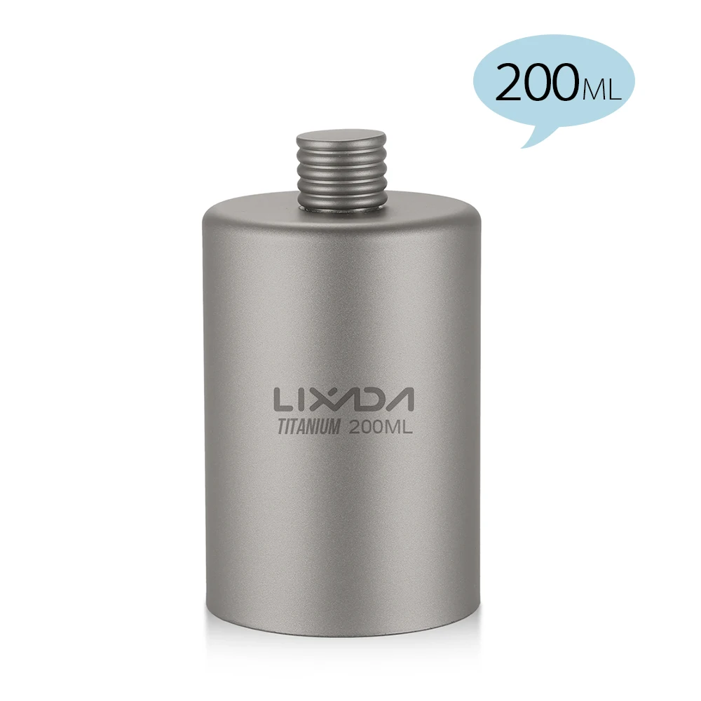 Lixada al aire libre Alcohol portátil de la botella de la bebida de la olla para viajes de Camping mochila de vino 200 ml frasco ligero