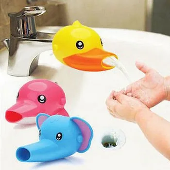 

2018 New 1Pcs Animal 3 colors Children's Cartoon Guide Groove Baby Hand Washing Device Faucet Extender Wash