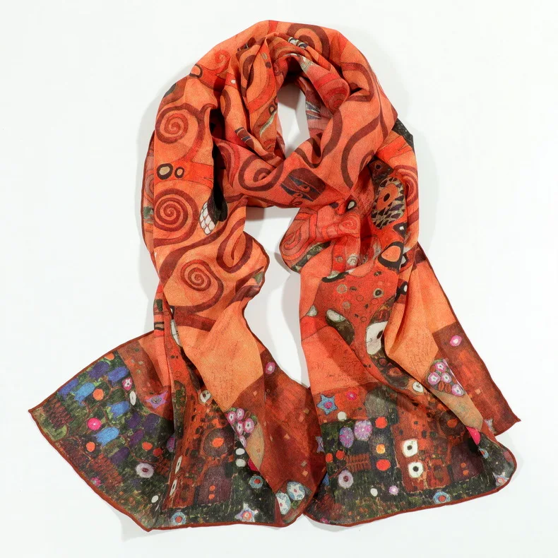 

Abstract Geometric Drawing Pure Silk Scarf Fashion Neck Wear Accessory Scarfs Pashmina Women's Scarves Elegant Wraps ZSCJ20