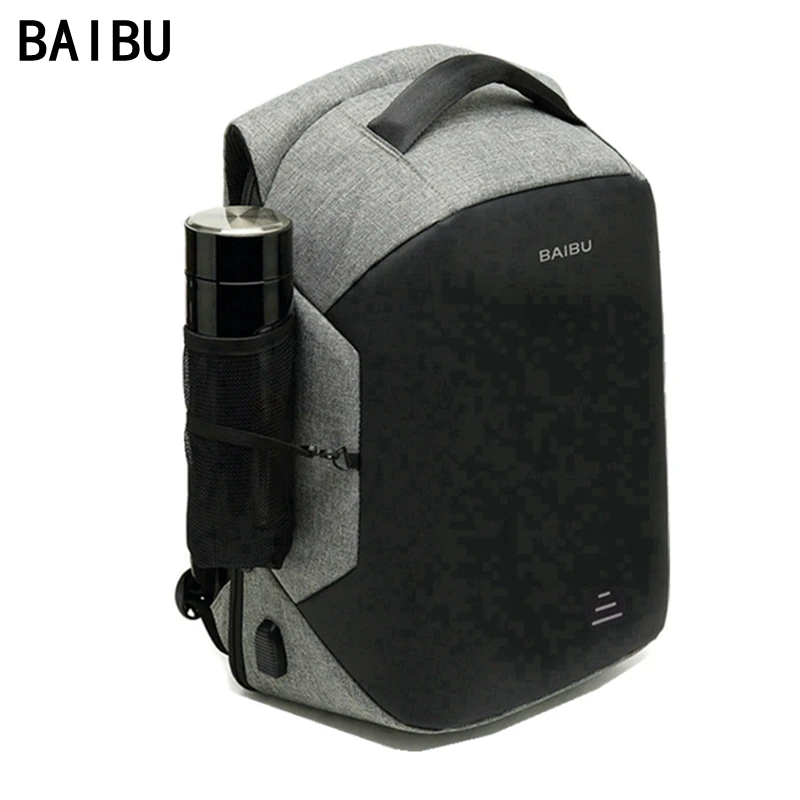 

BAIBU Men Multifunction Backpack Anti-theft 15.6" Laptop Backpack USB Charging Women waterproof Business Large Travel Backbag