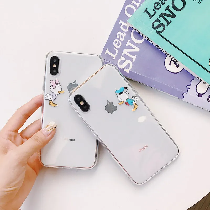

With Video donald duck Luxury Case For iPhone X 8Plus 7/8 7Plus 6 6Plus 6sPlus 5s 6s Plus Cover Cases
