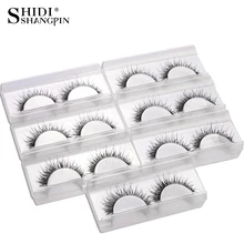 Макияж тип 7 пар Мягкие Длинные Накладные ресницы из натурального волоса ручной работы накладные ресницы для макияжа наращивание ресниц Поддельные ресницы V01 стиль