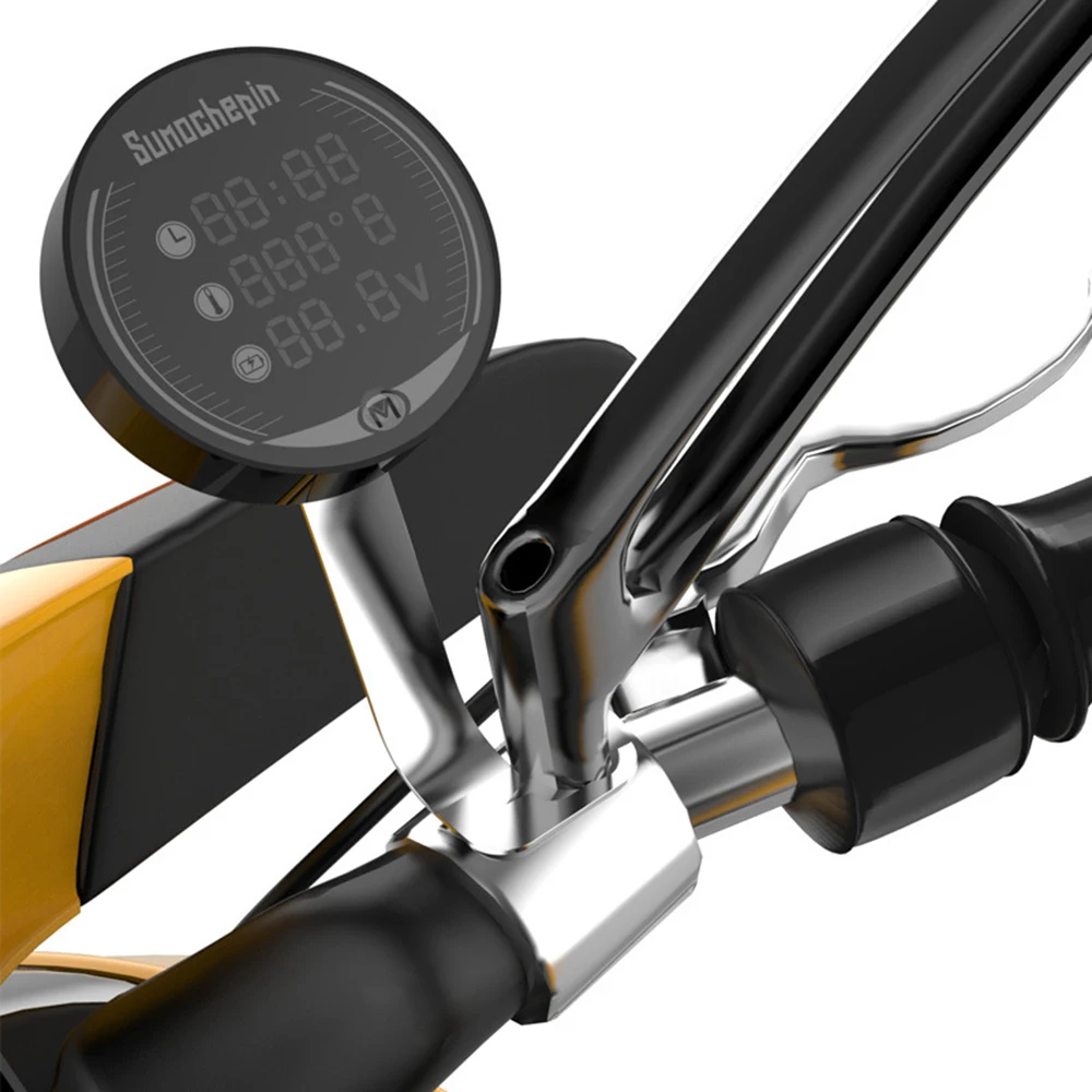 Универсальный мотоциклетный Многофункциональный светодиодный цифровой вольтметр, часы, измеритель, термометр, дисплей, инструмент