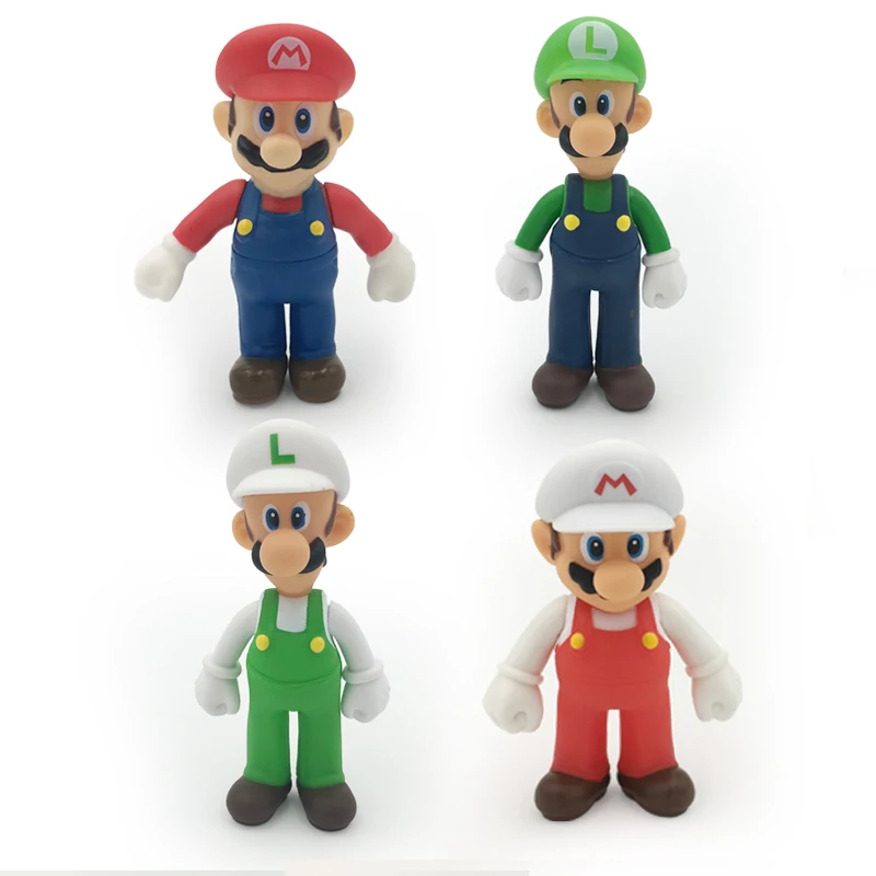 16 Styles 8-15cm Super Mario Bros Bowser Koopa Yoshi Mario Luigi Mushroom Peach Wario Action Figure Toys Children Gift Dolls 