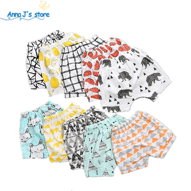 

NZ269 summer baby boys girls shorts baby girl cartoon fruits printed design loose-fitting short pants baby boy shorts 2019