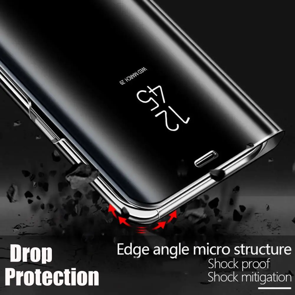 P30 Pro роскошный зеркальный флип чехол для huawei P20 Lite P10 P9 P8 mate 30 20 10 Honor подставка