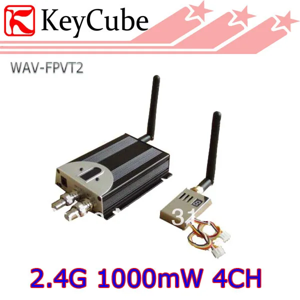 

FPV 2.4G 1000mW 4CH Professional Wireless AV Sender Video Audio Transmitter Receiver 2.4Ghz 1W Free Shipping