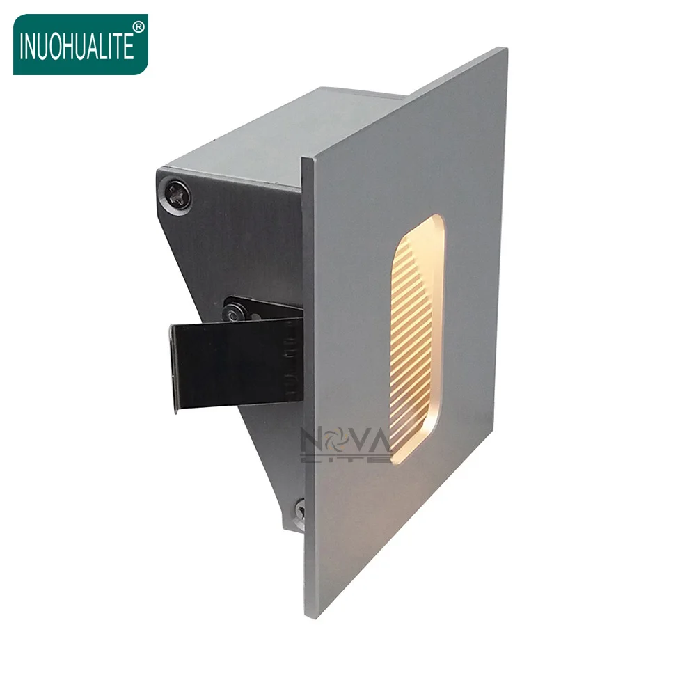 

7pcs Residential Corner Square Recessed Led Stair Step Light 1W 3W