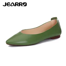 JEARRO/женские лоферы из натуральной кожи на плоской подошве; модная женская повседневная обувь без застежки; женская обувь; Новинка года; Размеры 37-40