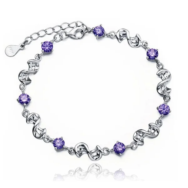 

Purple Charm braclets For women Silver plated Bracelets & Bangles Bracelet