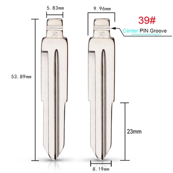 chiave per Chevrolet - KEYYOU Flip Car Key Blade No 03 39 40 105 106 126 71 HU100 Blade