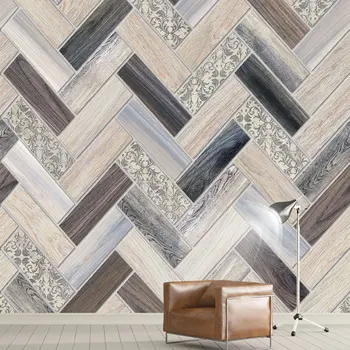 

Vintage Wall Papers Brick Grid Photo Wallpaper Mural Papel De Parede 3D Living Room Bedroom Self Adhesive Vinyl / Silk Wallpaper