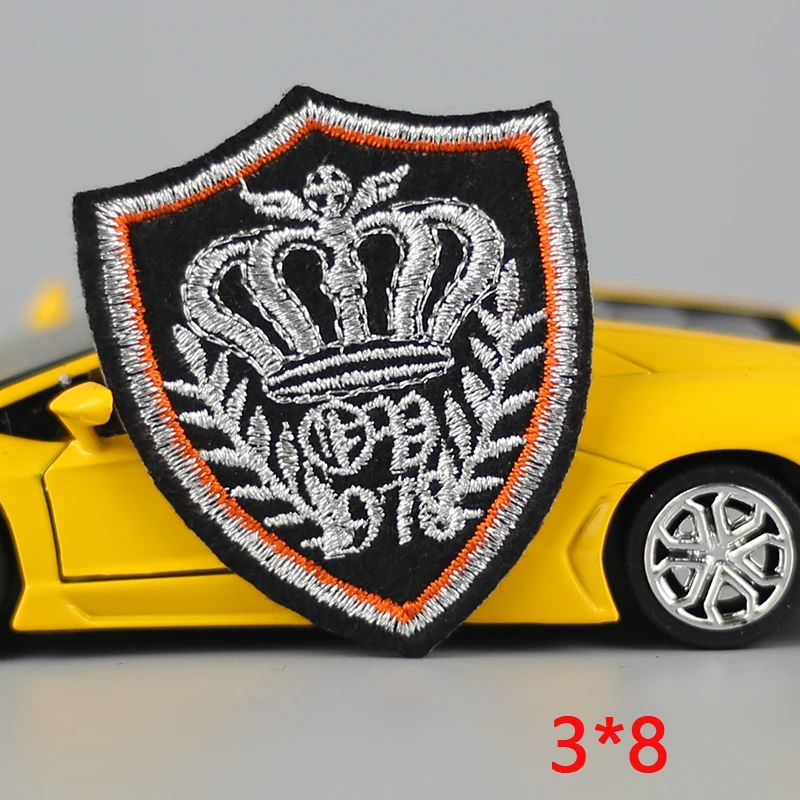 

1P crown Children trousers Iron On Embroidered Patch ForCloth Cartoon Badge Garment Appliques Accessory