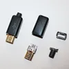 10sets 4 in 1 5 pin DIY Micro USB Type B Male 5pin Four Piece Jack connector plug Tail Charging port colour white and black ► Photo 2/5
