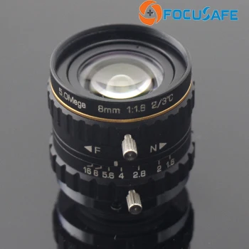 

Focuafe 8mm Machine Vision Camera Lens 2/3" format 5Mega Pixel Manual iris C Mount Lens