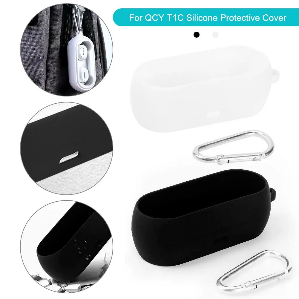 

1pcs Newset Silicone Protective Headsets Cover Wireless Bluetooth Earphones Case For QCY T1C