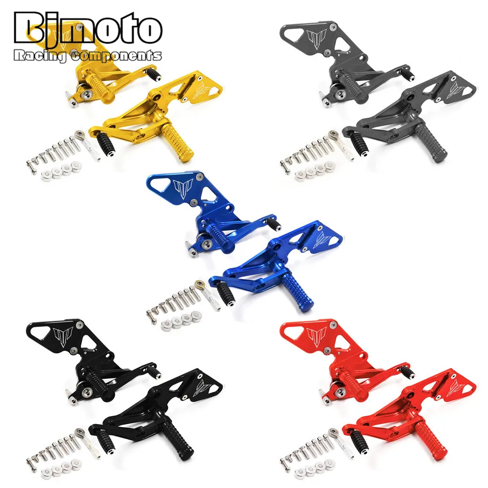 Bjmoto для Yamaha MT07 2013 2014 2015 2016 2017 FZ07 подставка ног мотоцикла CNC заготовка Peg комплект