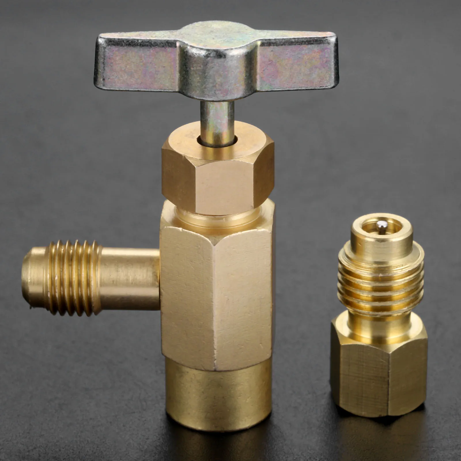 

R134A Refrigerant Can tap 1/2 ACME threads 1/4 SAE AC Refrigerant Can Bottle Tap Opener Valve Tool