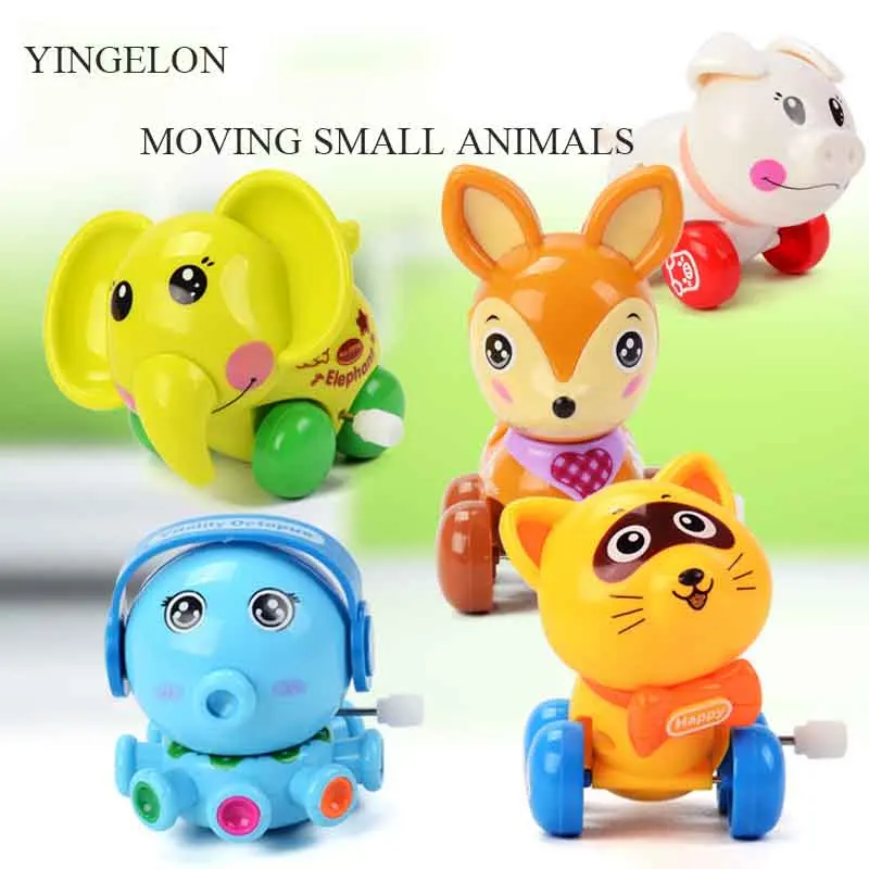 

YINGELON Moving Animals Toys A Variety Of Children's Cartoon Clockwork On The Plastic Chain Toy To Give Children A Birthday Gift