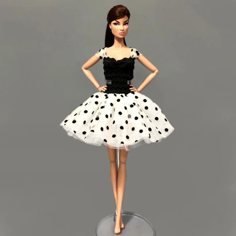 barbie black and white dress