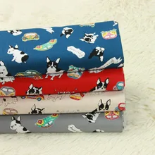 Полуярд Плотная хлопковая ткань с мультяшным принтом собаки для ручной работы DIY сумка ткань хлопок B320