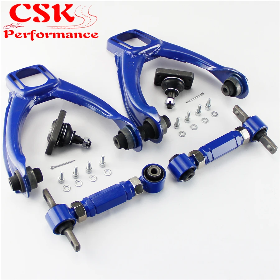 

Front Upper Control Arms+Rear Camber Adjustable Kit For 96-00 Honda Civic EK