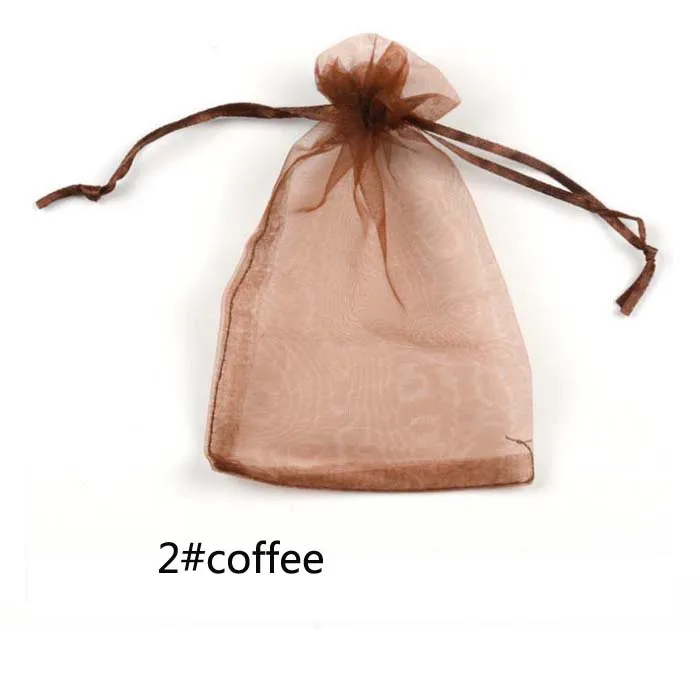 Органза коробка для конфет сумки для гостей мешочек для ювелирных изделий Свадебные сувениры подарки на день рождения вечерние принадлежности ремесло DIY baby Shower solid Wh - Цвет: 2 coffee