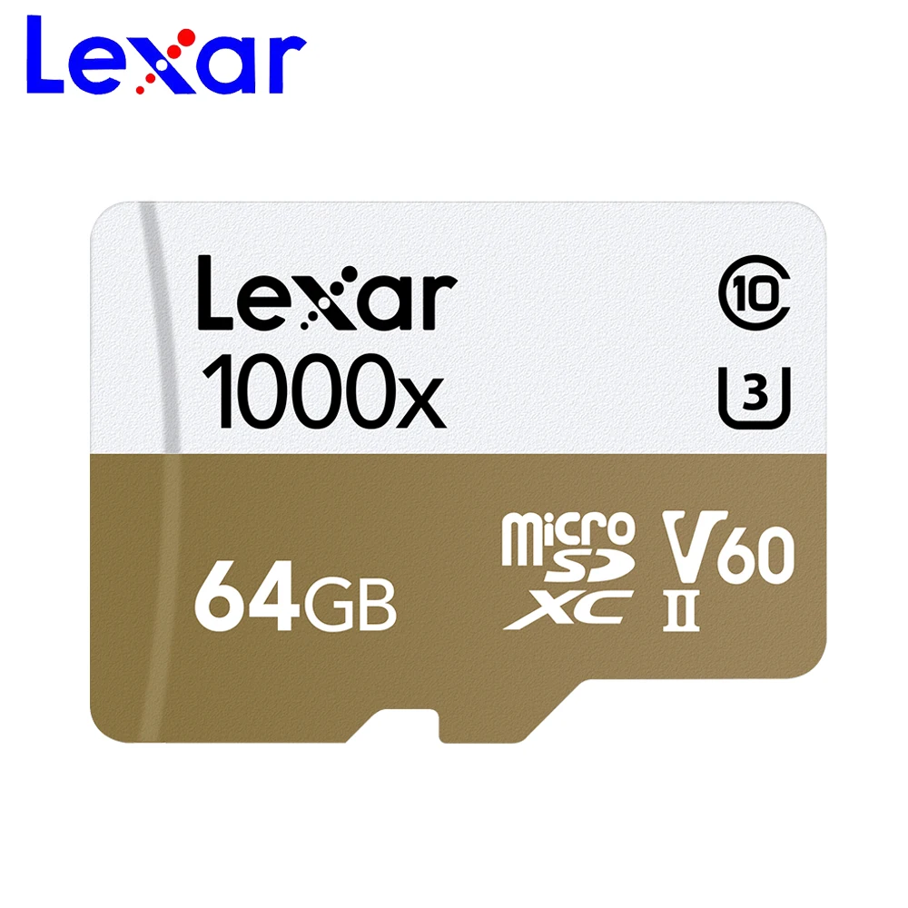 Lexar Micro SD 150 МБ/с. 1000x Class 10 64 Гб оперативной памяти, 32 Гб встроенной памяти, micro SDXC 128GB tf устройство чтения карт памяти UHS для беспилотная спортивная видеокамера