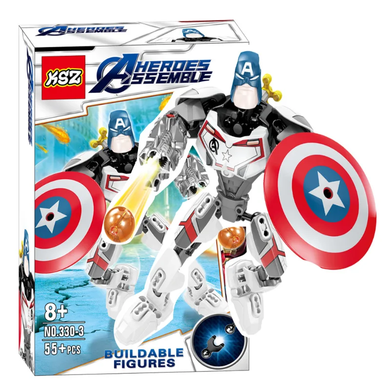 

Big Size Legoings Captain America Figure Marvel Super Hero Hydra Age Of Ultron Version Building Blocks Sets Model Bricks Toys