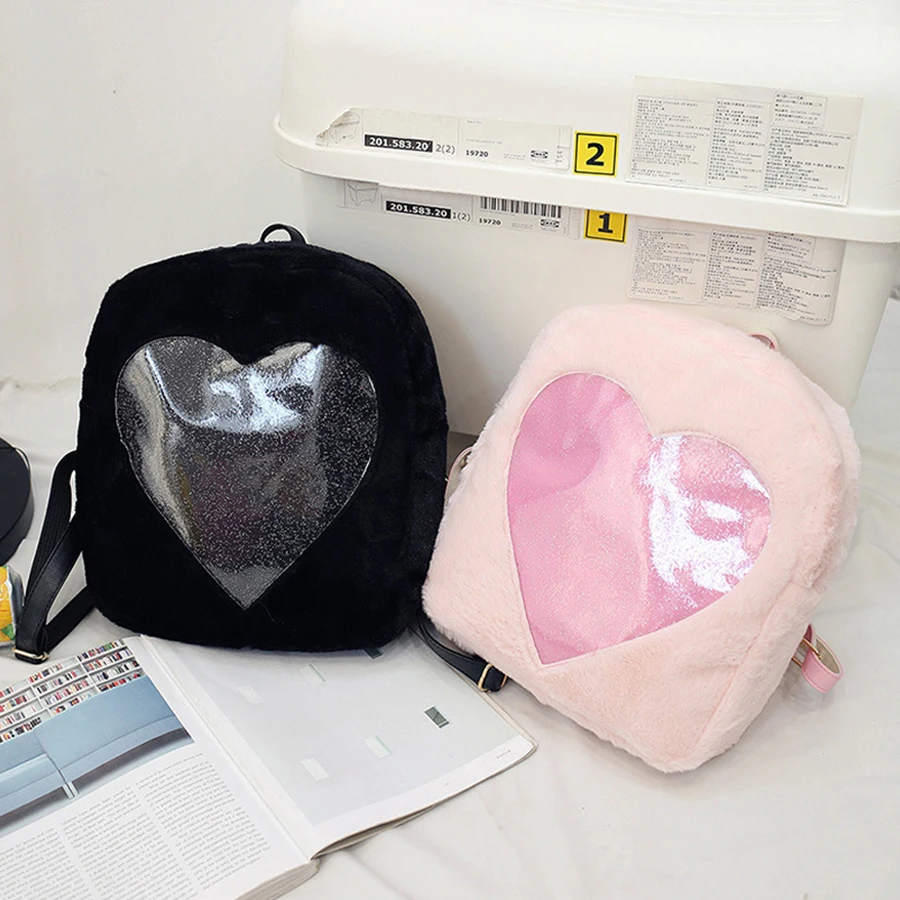 

The 2018 new Korean version of the school style plush backpack fashionable women's style bag simple trend leisure backpack