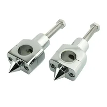 Хром " 25 мм Шипованный руль стоячий зажим мотоцикл для Harley Honda Yamaha Suzuki Kawasai спортивный велосипед Touring Bobber