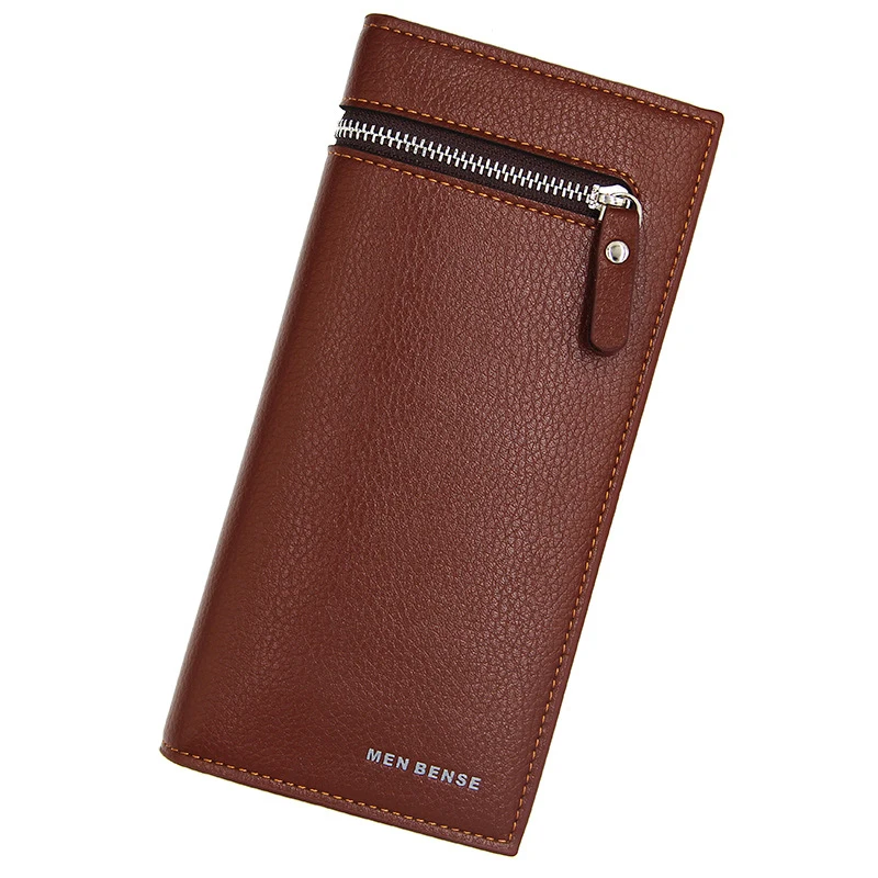 

Brand Business Men wallets slim wallet long purse long male clutch leather card and coin holder mens money bag quality guarantee