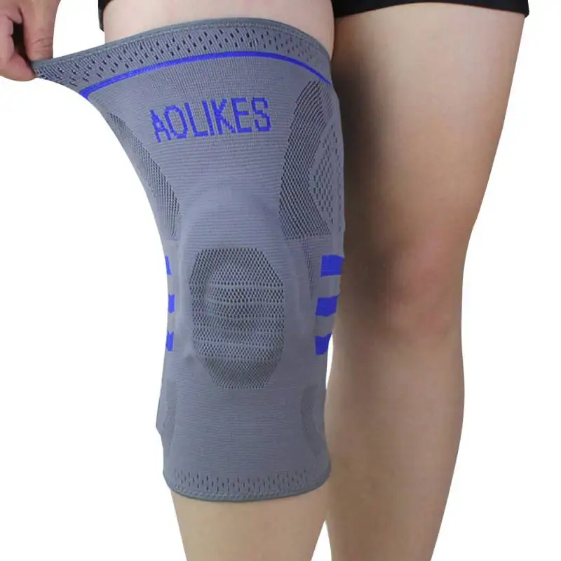 AOLIKES الركبة منصات الدراجات الكرة الطائرة كرة السلة الركبة المتزلجون التخميد نيبادس الركبة منصات دعم دعامة لف حامي