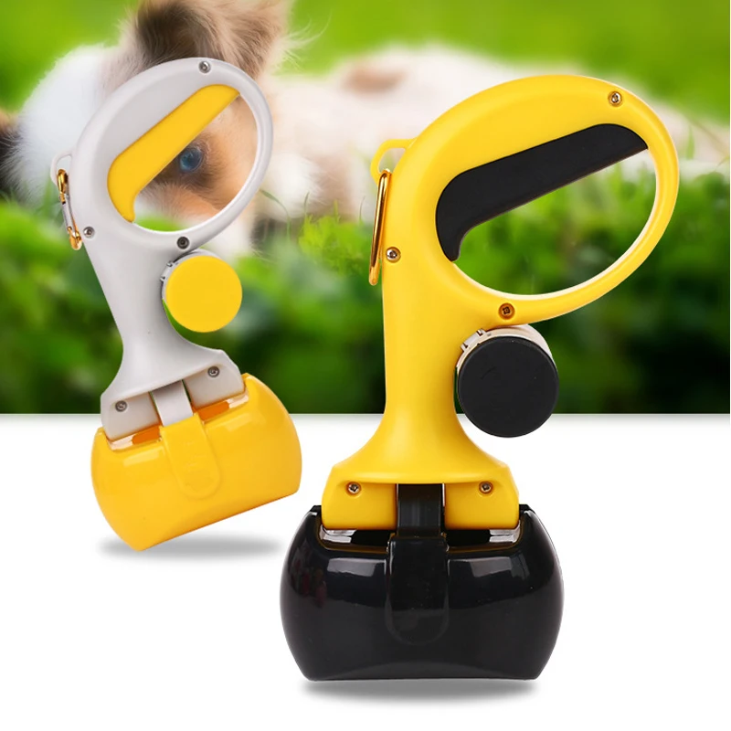 2 в 1 Pet Pooper Scooper+(1 лот = 20 шт.) набор пакетов для какашек для собак и кошек, инструменты для уличной очистки отходов, сумки для удаления какашек