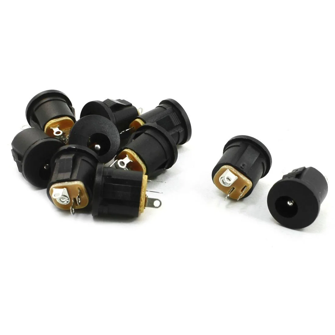 10 Pcs Panel Mount 2 1x5 5mm Power Jack DC Socket