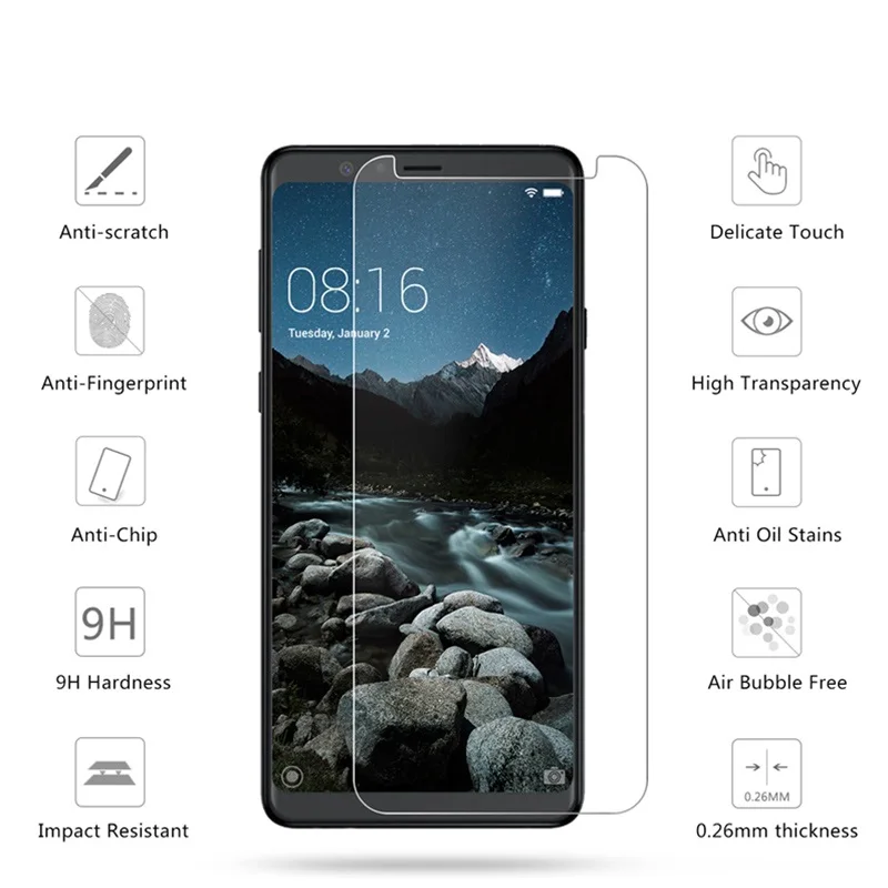 Защитный Стекло для samsung Galaxy A8 A6 плюс A7 закаленное Стекло на samsung Galaxy A7 A8 A6 плюс Экран протектор Фольга