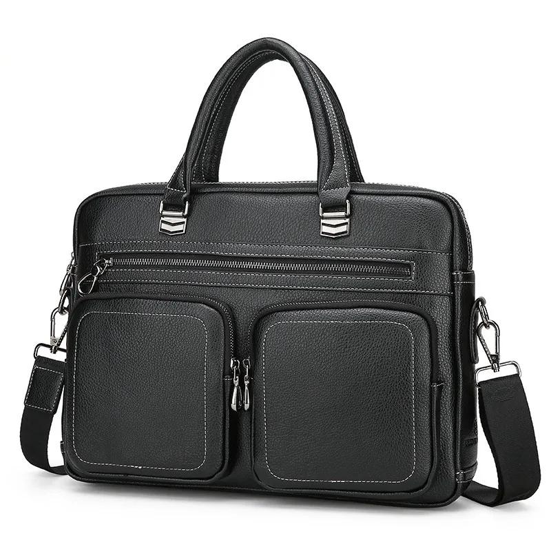 Новинка 2019, роскошный кожаный деловой мужской портфель, Мужская модная сумка на плечо, мужская сумка-мессенджер, повседневная сумка для