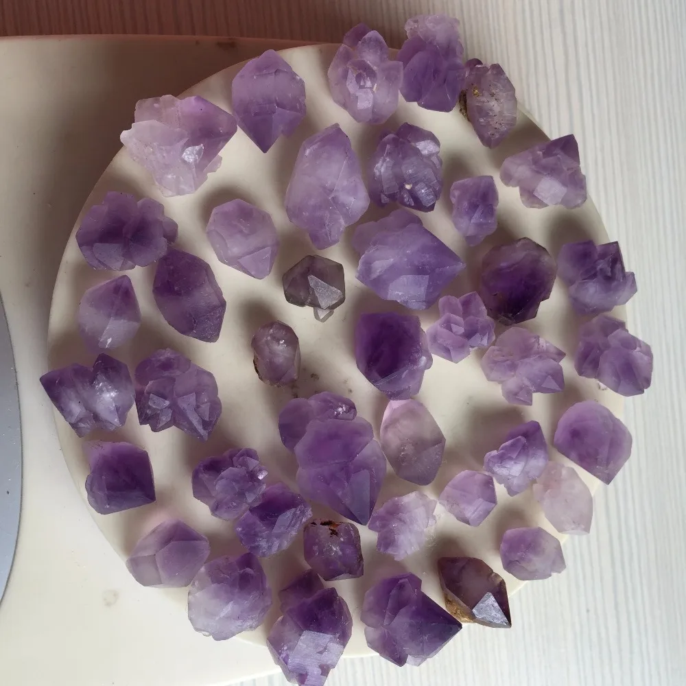 

40pcs a lots Natural Stone and Minerals Amethyst Specimen Purply Reiki Crystal Quartz feng shui gift Hot Sale Together