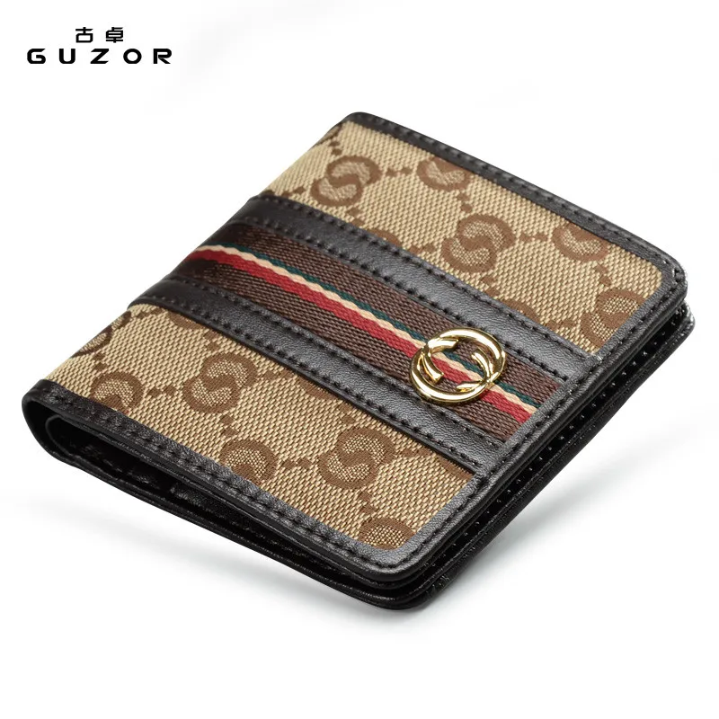 GUZOR Brand Designer Womens Wallets and Purses Buckle Fold Leather Short Coin Purse Women ...