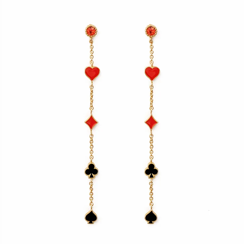 Сочный виноград продукт креативная ручная роспись эмаль покерные длинные серьги европейские и американские простые серьги Модные ювелирные изделия